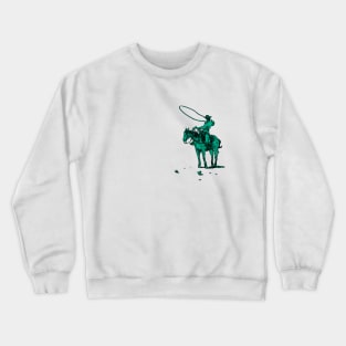 Roping the World ,Cowboy on horse 5 Crewneck Sweatshirt